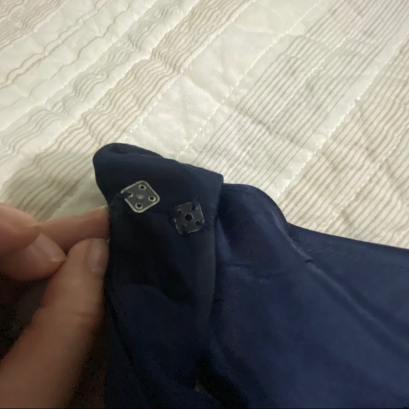 David’s Bridal Navy Blue Tea Length Dress - Picture 4 of 7